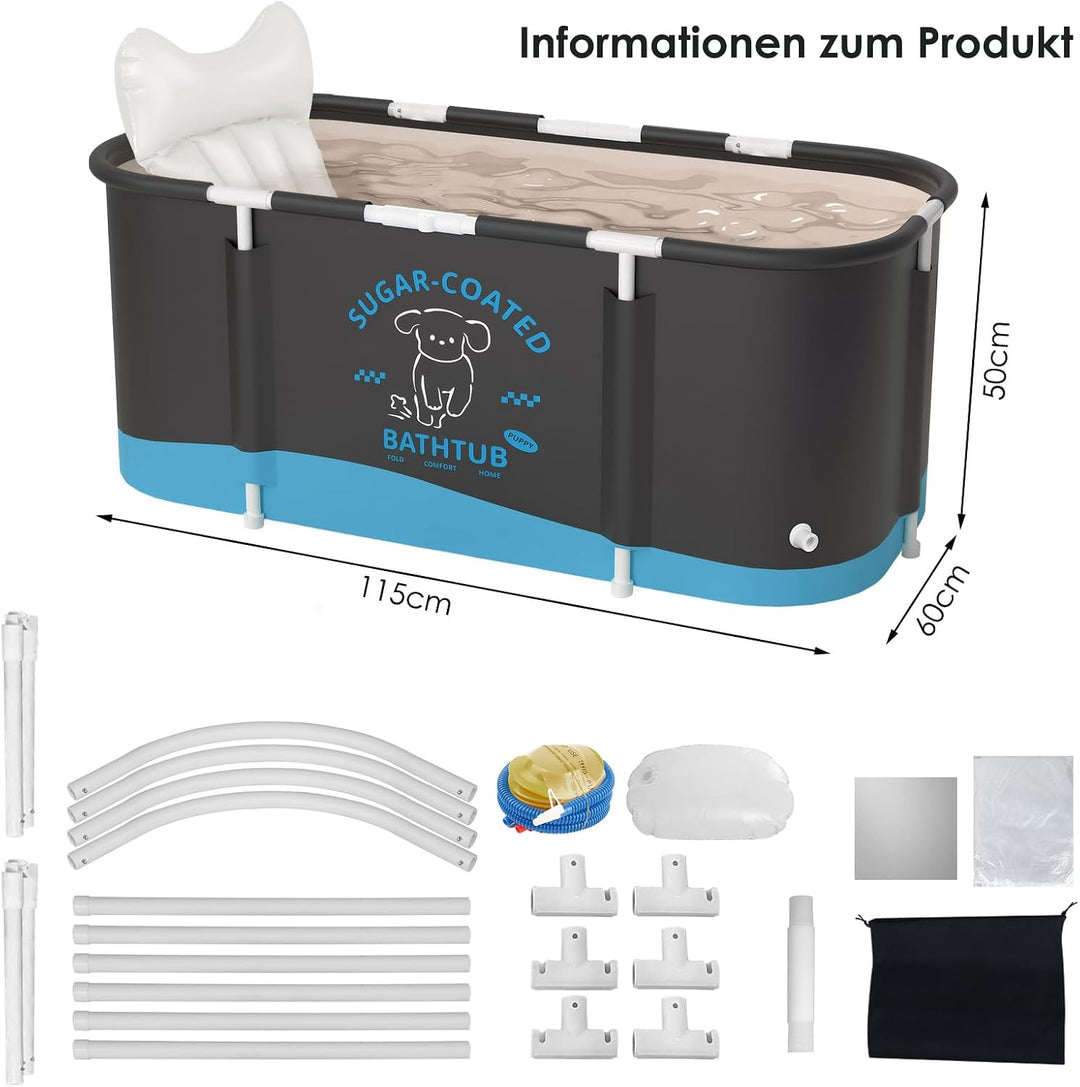 Badewanne Zusammenklappbare Badewanne Ideale Familienbadewanne Gartenpool für Kinder Leicht zu monti
