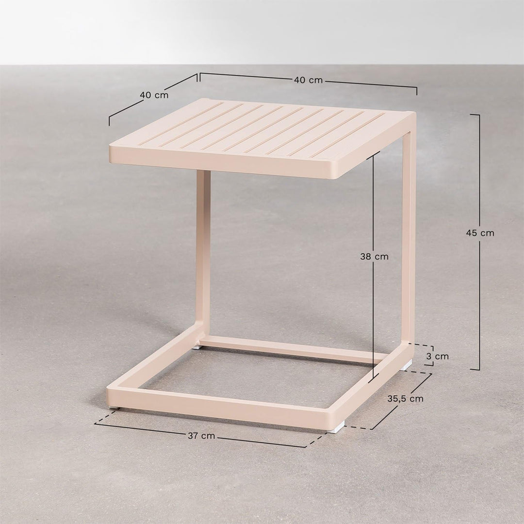 SKLUM Garten Beistelltisch Dulem Grau Graphit, Grau Graphit