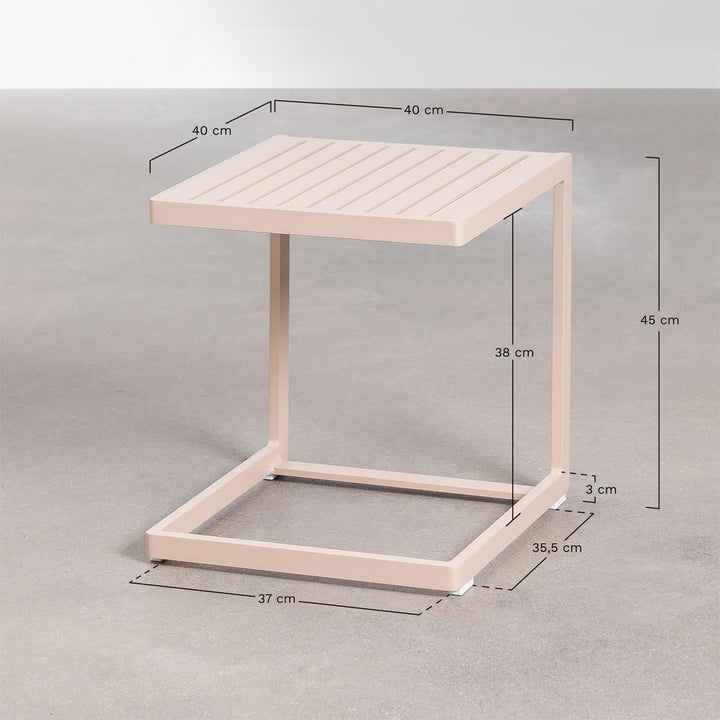 SKLUM Garten Beistelltisch Dulem Grau Graphit, Grau Graphit