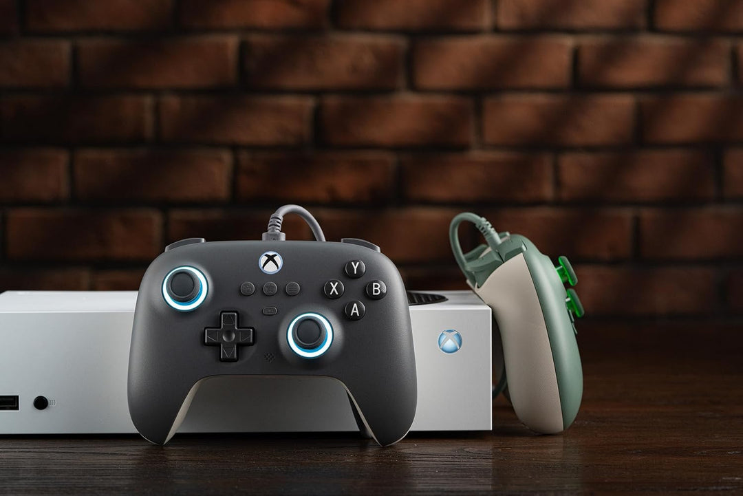 8bitdo Ultimate C Wired Controller for Xbox, RGB Lighting Fire Ring and Hall Effect Joysticks, Compa