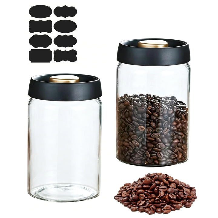 2 Stück Kaffeedose Luftdicht, 1200 ml Vakuum Kaffeedose Kaffeebehälter