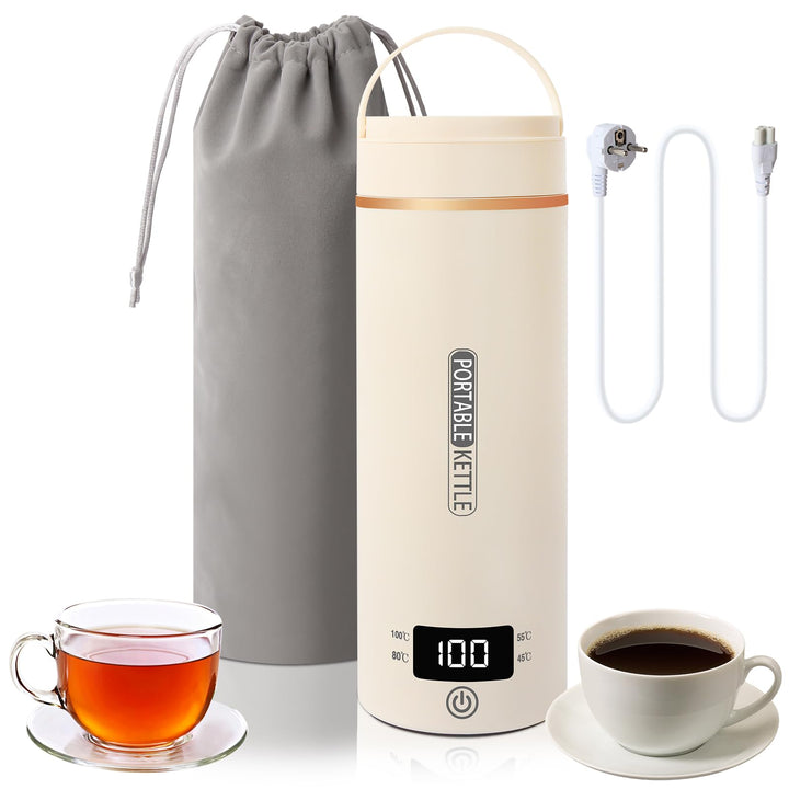 Reisewasserkocher Klein 500ML,Schnell Wasser Kochen Kleiner Wasserkocher Reise für Unterwegs Mini Wa