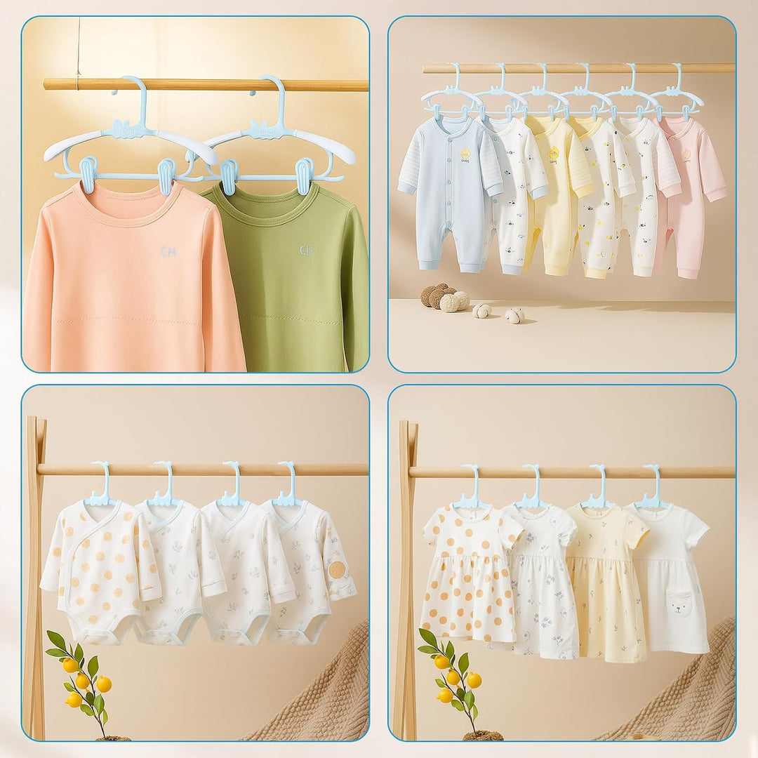 20er Set Kinderkleiderbügel, Mitwachsende Kleiderbügel Kinder Ausziehbar Kunststoff, 29-40cm Einstel