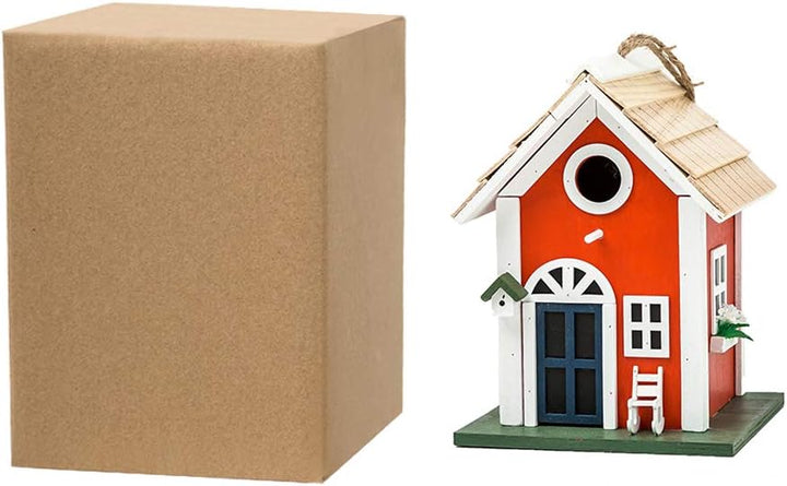 MEWANG Hängendes buntes Vogelhaus Garten Landhäuser Vogelhaus Höhle 24,6 cm Holz rot, rot