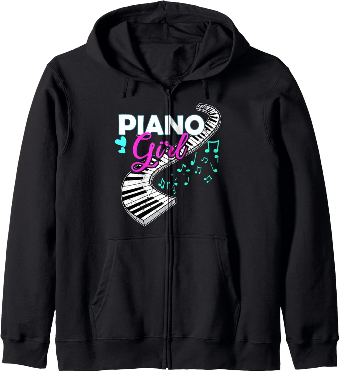 Piano Girl Geschenk Kapuzenjacke