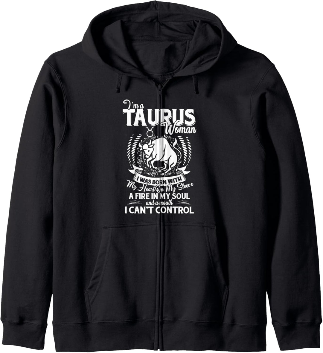 Ich bin eine Stierfrau! Tierkreis Geburtstag Kapuzenjacke