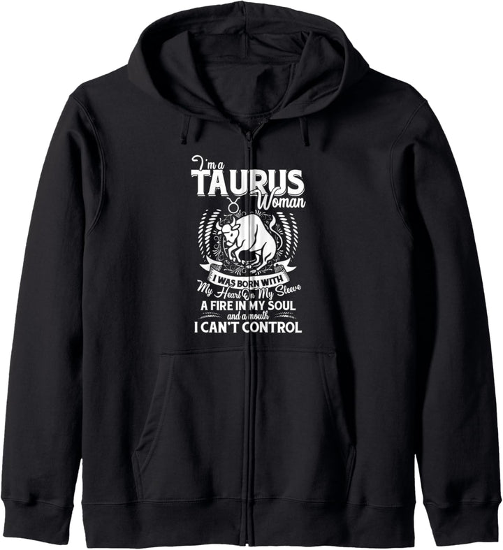 Ich bin eine Stierfrau! Tierkreis Geburtstag Kapuzenjacke