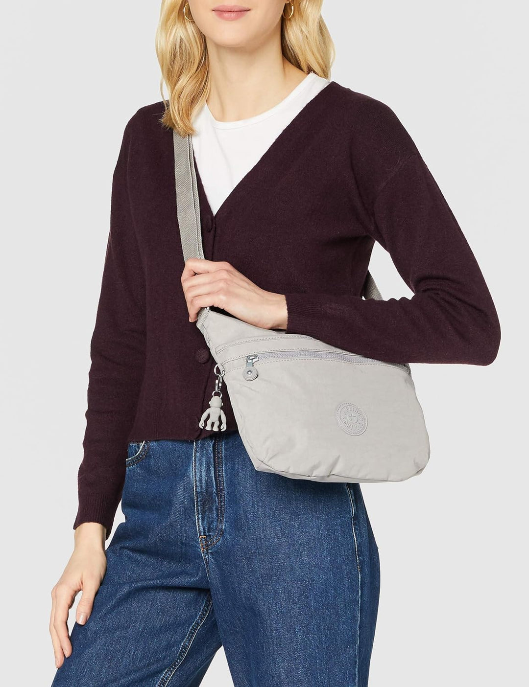 Kipling Unisex-Adult ARTO Crossbody, Grau, Einheitsgrösse Grey Gris, Grey Gris