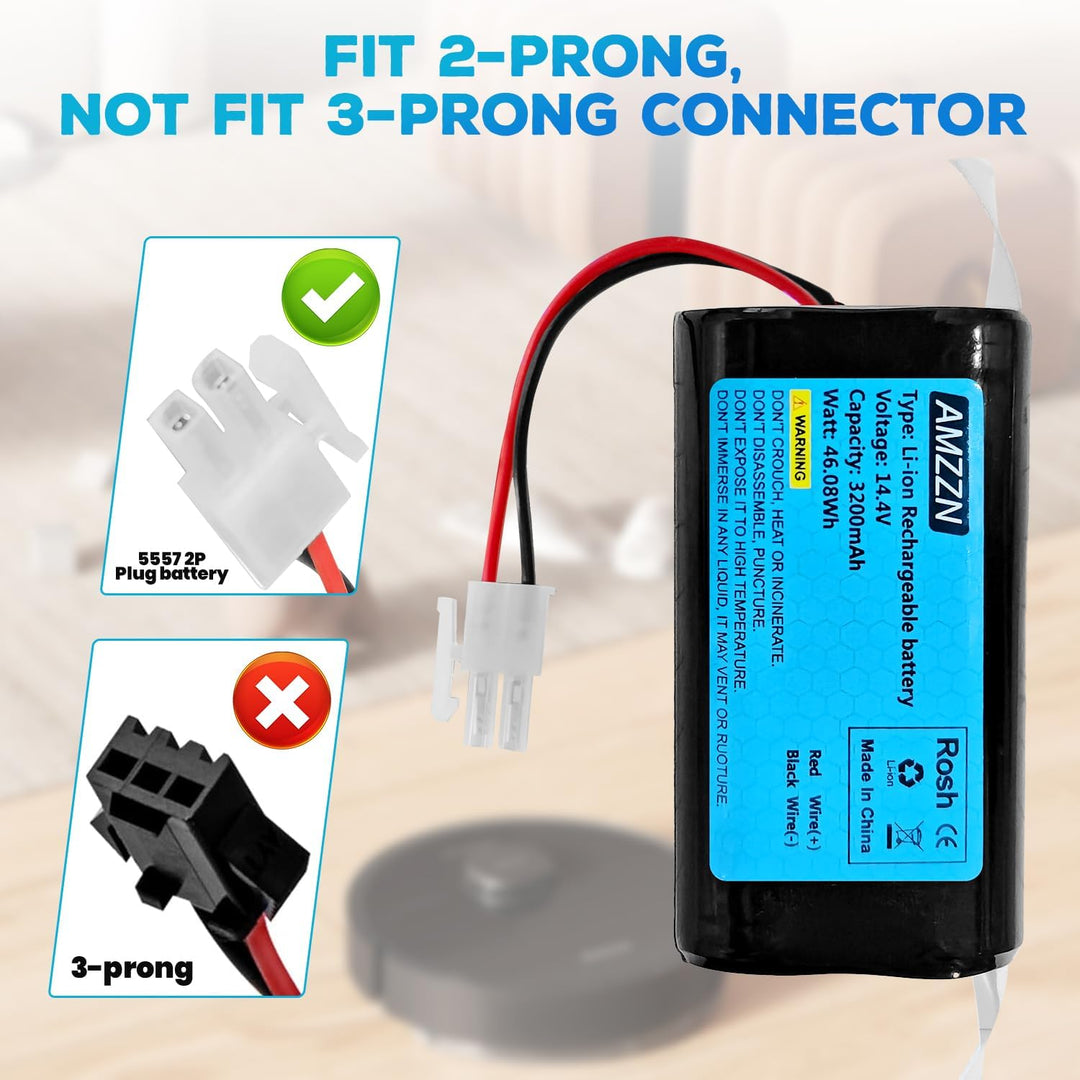 11.4V 3200mAh Ersatzakku für ILIFE A4S, kompatibel mit ILIFE A4, A4s, A4s Pro, A6, A7, A9, A10, V7,