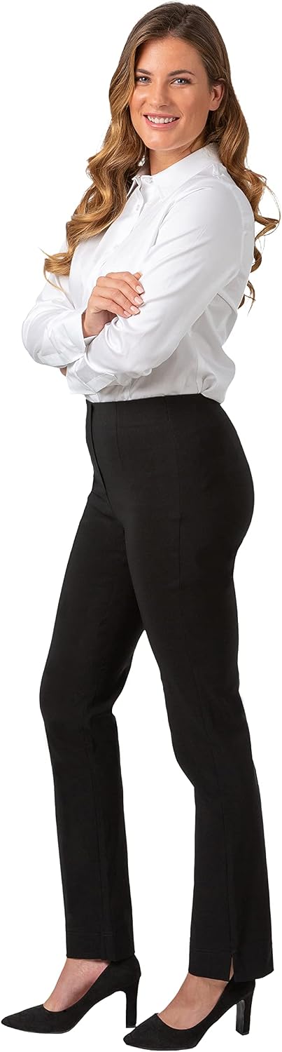 Gio Milano, Gio-Gabi, super Stretch Hose mit geradem Bein ohne Verschluss 34 Kurz Schwarz, 34 Kurz S