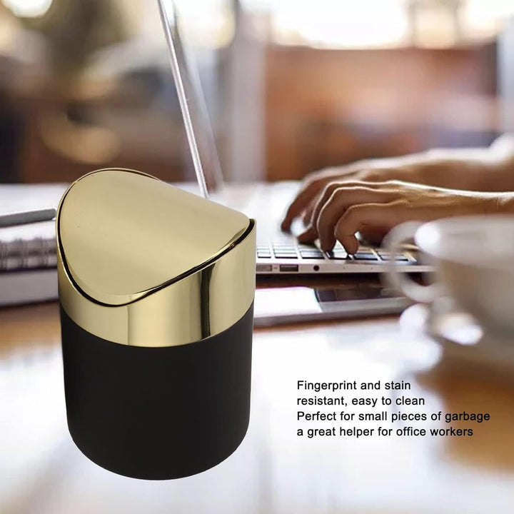 Fdit Mini-Arbeitsplatten-Mülleimer, Edelstahl-Desktop-Mülleimer, Tisch-Mülleimer, Haushalt, Mini-Mül