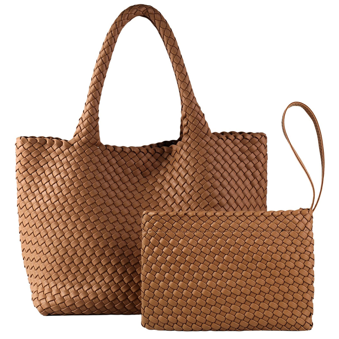 SporGenius Damen Woven Beach Bag 2025 Gewebte Tasche Braun, Braun