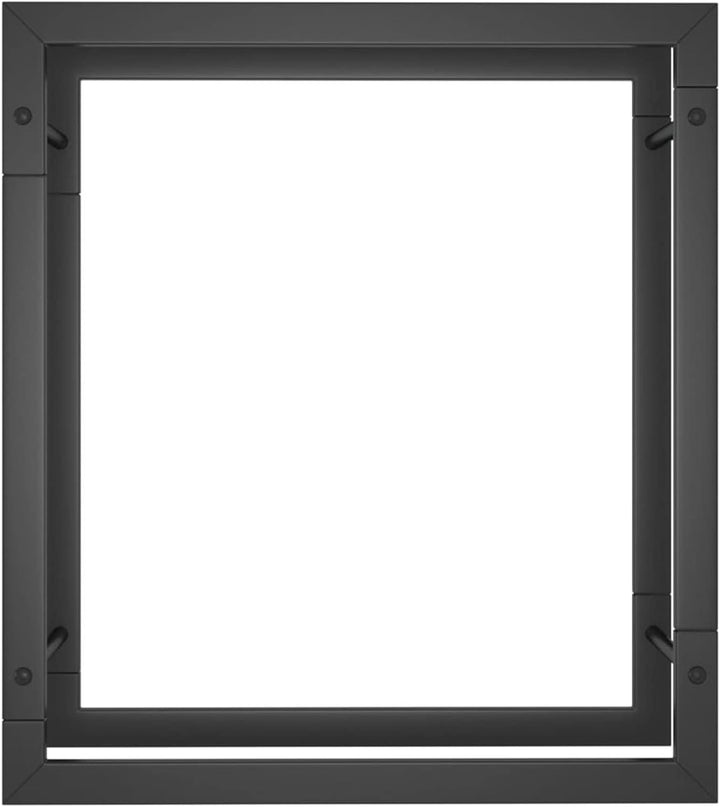 Homgoday Kaminholzregal Mattschwarz 50x28x56 cm Stahl - Feuerholzlagerung für Winterwärme Model35030