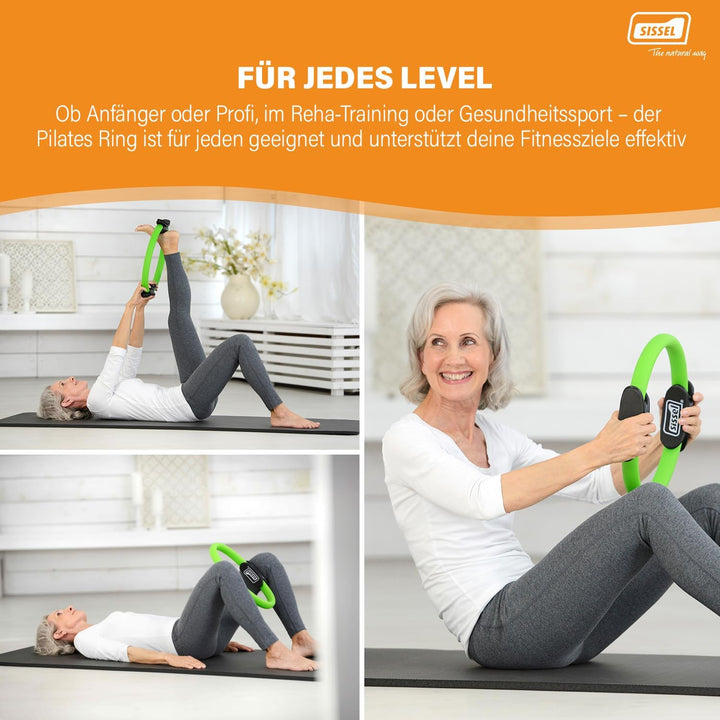 Sissel® Pilates Circle Compact | 27cm Durchmesser | Glasfaserring mit Schaumstoffpolstern | Antiruts