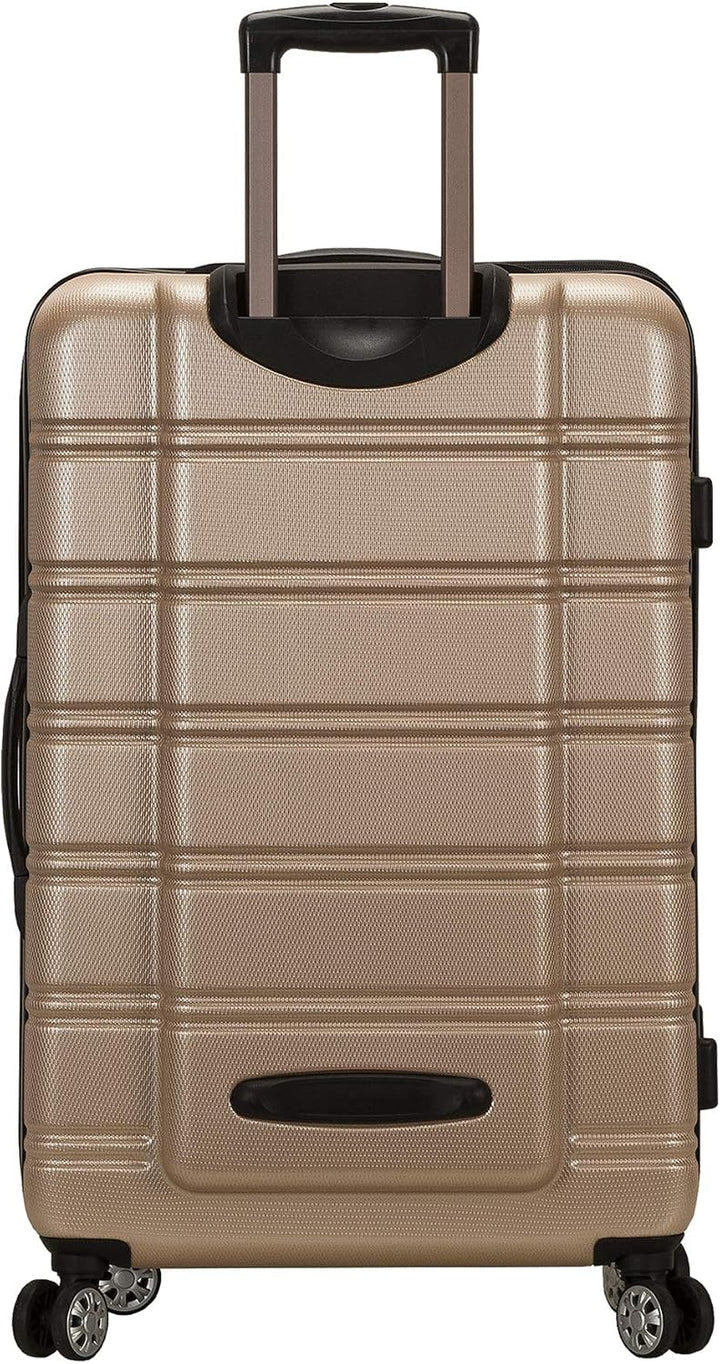 Rockland Melbourne Hardside Erweiterbares Spinner-Rad Gepäck, champagnerfarben, 2-Piece Set (20/28),