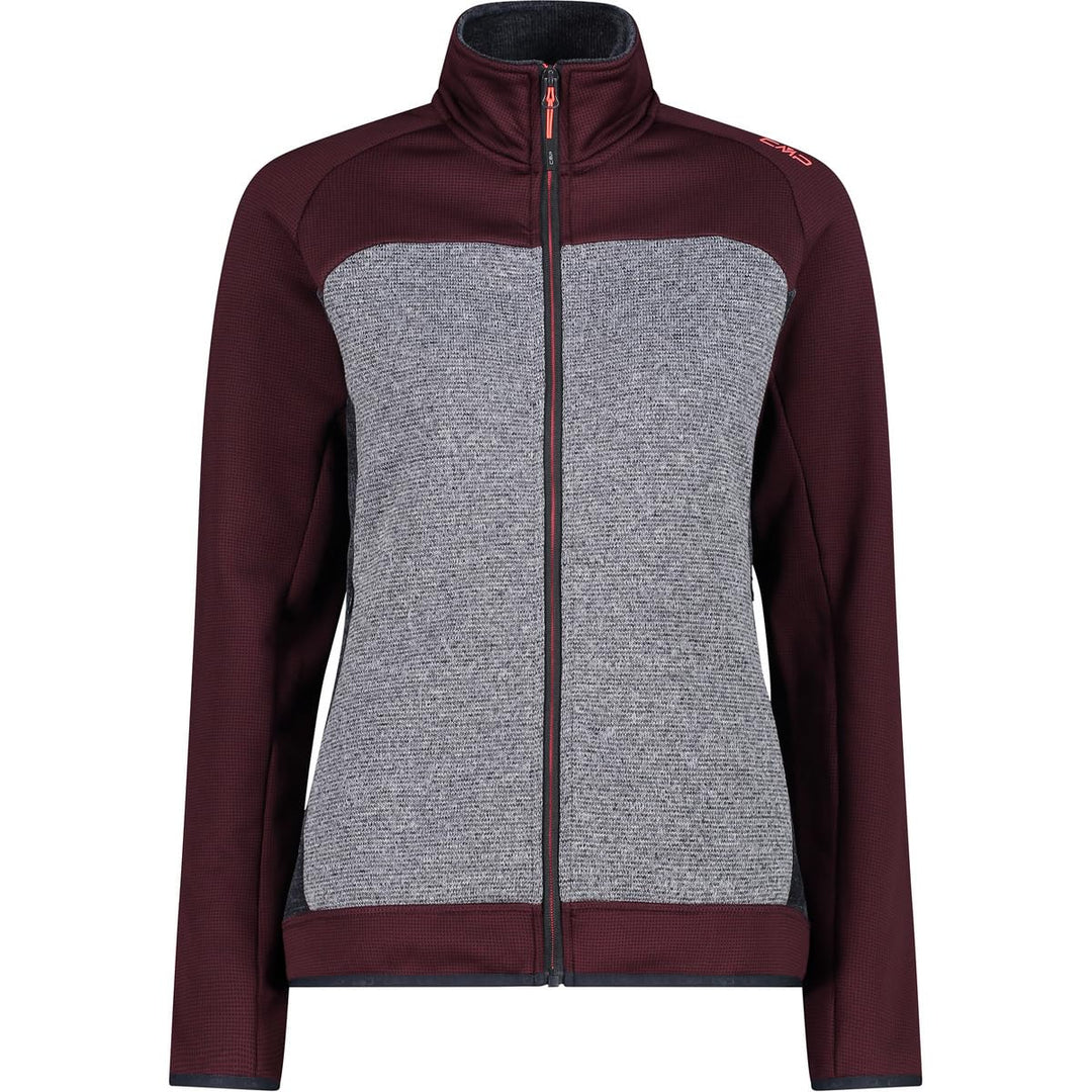 CMP Damen Jacke Fleecejacke Fleecepullover 42 Burgundy - Antracite, 42 Burgundy - Antracite