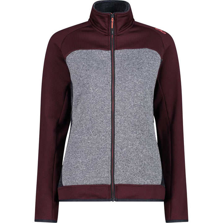 CMP Damen Jacke Fleecejacke Fleecepullover 42 Burgundy - Antracite, 42 Burgundy - Antracite