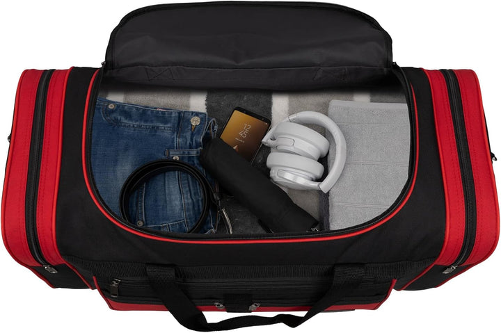 Sporttasche, Reisetasche und Fitnesstasche für Damen und Herren- Tainingstasche, Gym Bag (Rot, L 73