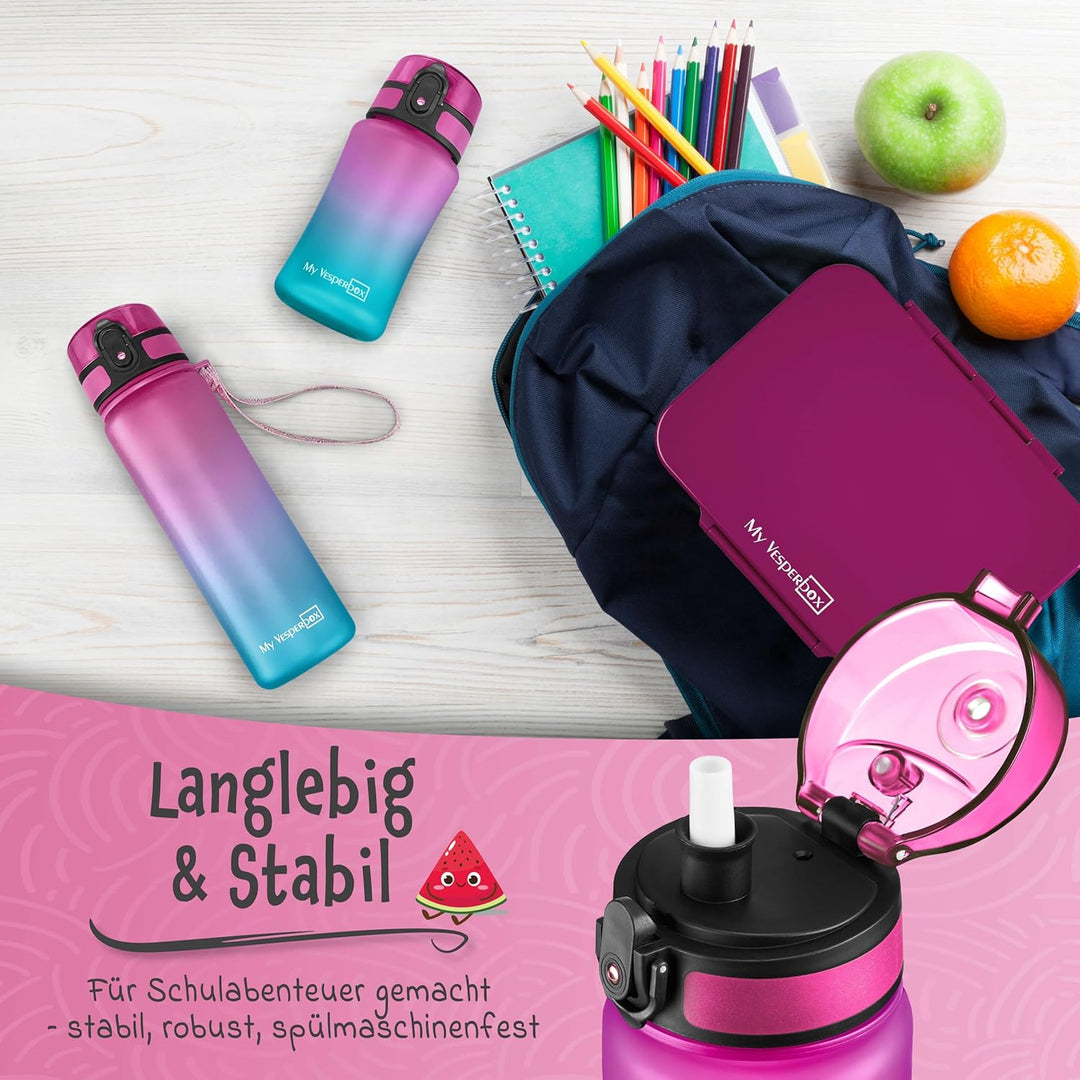 My Vesperbox – Bento Box Kinder - Lunchbox mit 4+2 Fächern - extrem robust – Brotdose – Brotbox idea
