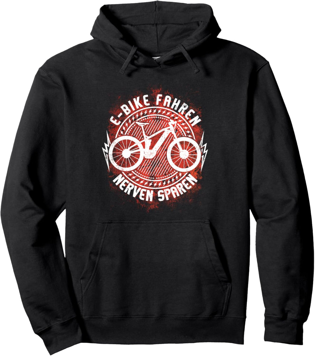 "Nerven Sparen" | Lustiger Elektrofahrrad Spruch E-Bike Pullover Hoodie