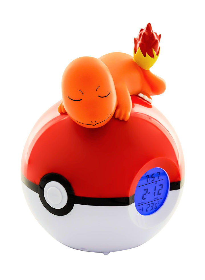Teknofun - Leuchtender Wecker Pokémon - Salamèche Schläft Auf Einem Pokéball - Multifunktions - Gibt
