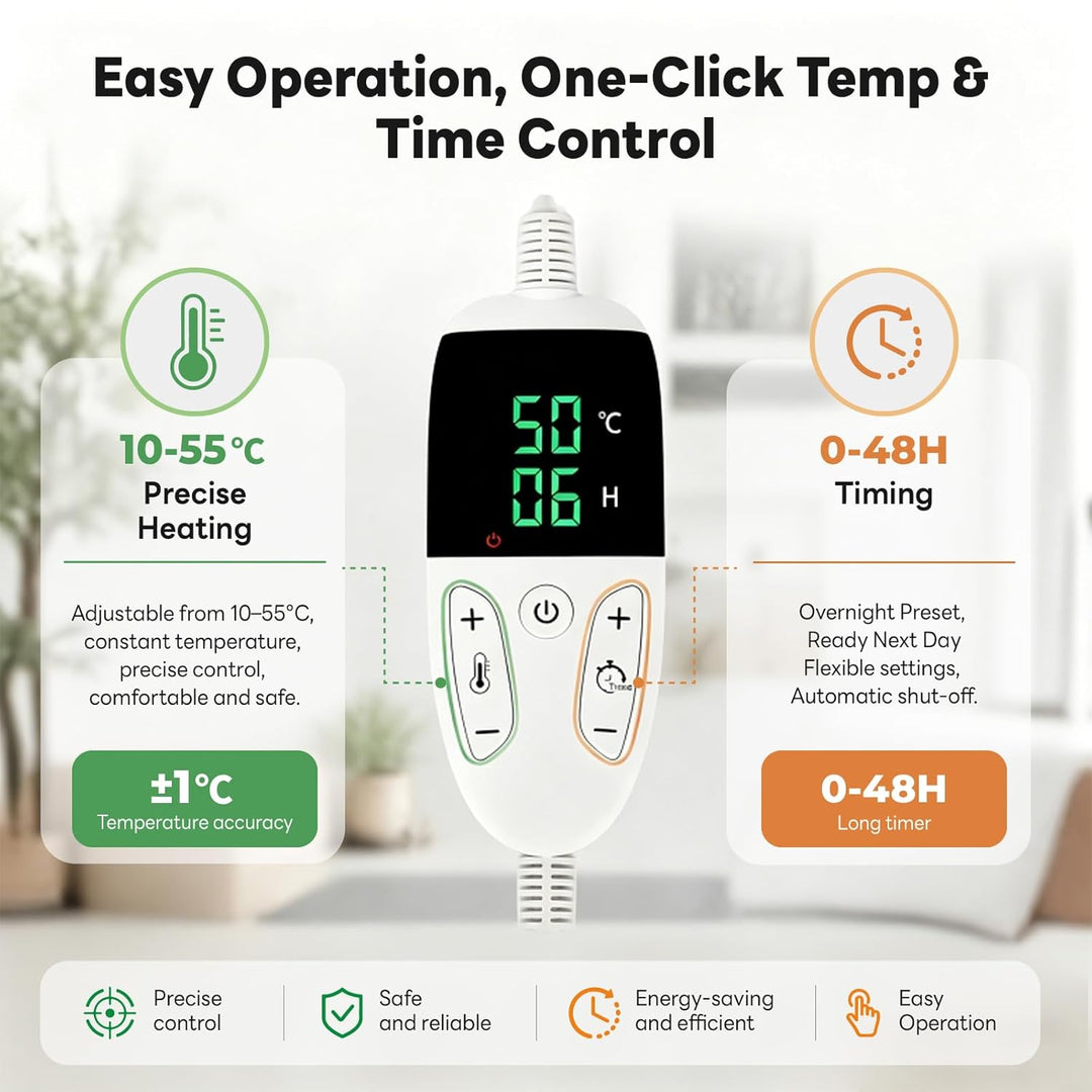 32L Heizung Gärbox Sauerteig mit NTC Sensor und Abkühlgitter,Faltbare Gärautomat mit 10–55 °C Temper
