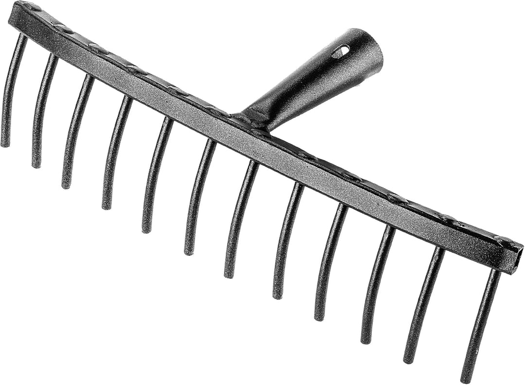 KADAX Gartenrechen aus Stahl, Steinrechen, Gartenharke ohne Stiel, Robuster Rechenkopf, Rechen für G