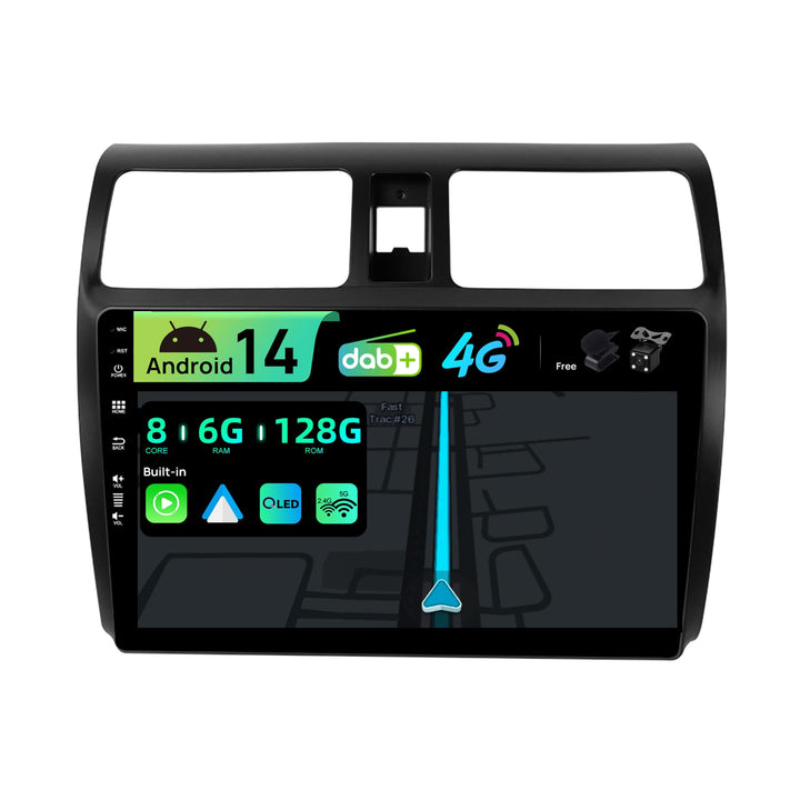 Eingebaut 4G LTE &amp; DAB | Android 14 QLED Autoradio für Suzuki Swift (2005-2016) |6G+128G | Carplay &amp;