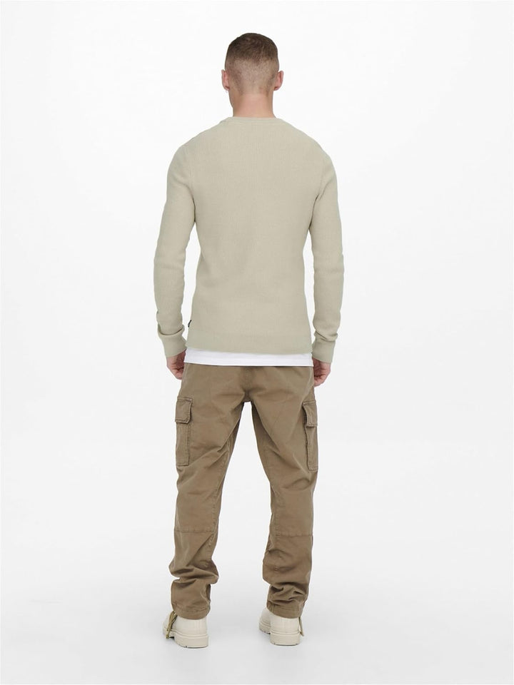ONLY &amp; SONS Male Strickpullover ONSPHIL Pullover XS Silver Lining, XS Silver Lining