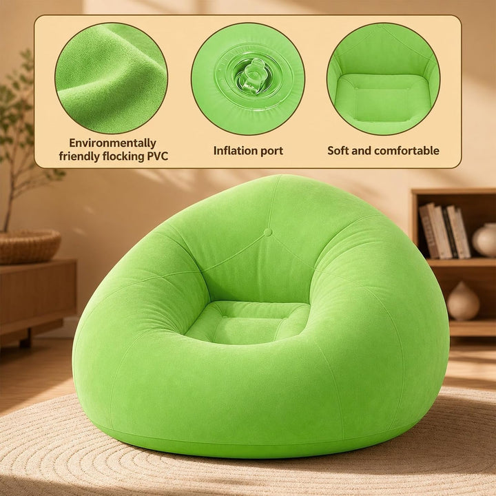 Aufblasbarer Sitzsack Outdoor, Aufblasbares Sofa &amp; Sessel, Camping Sofa Grün, Grün
