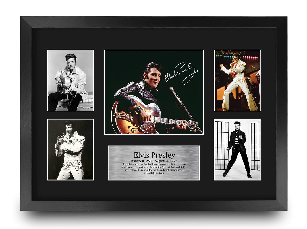HWC Trading FR A3 Elvis Presley Musician The King Geschenke Gedruckt Signiert Autogramm Bild Für Mus