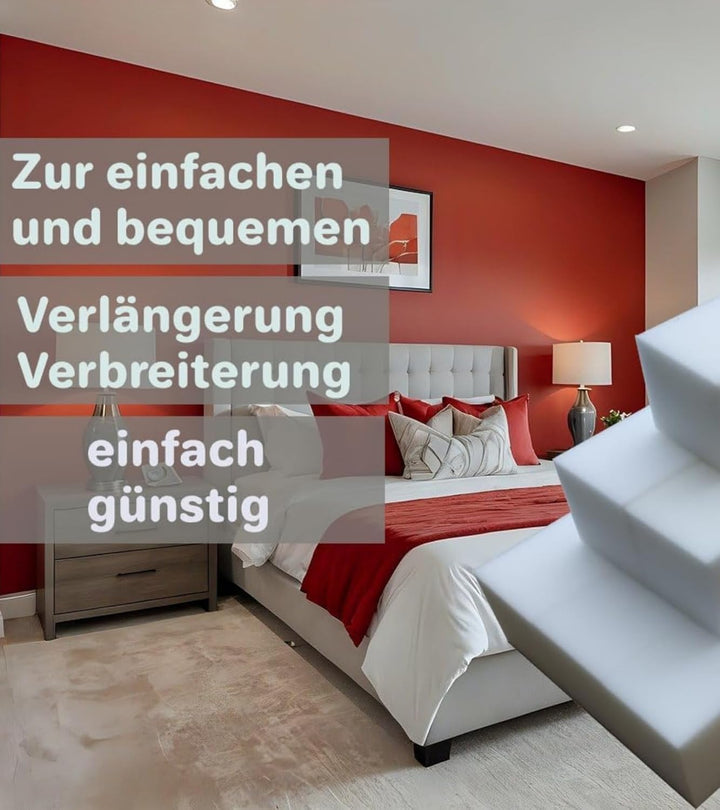 All4All Matratzenverlängerung Schaumstoff zuschnitt nach mass Matratzenkeil Lückenfüller Matratzenau
