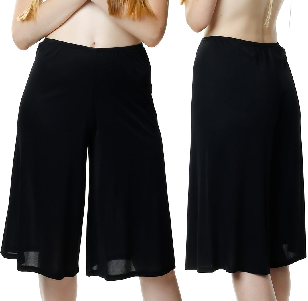Mewa Glatter Kurze Hose ANASTAZJA, Kurze Hose mit einem Breiten Hosenbeine, Halbküchen für Damen, Un