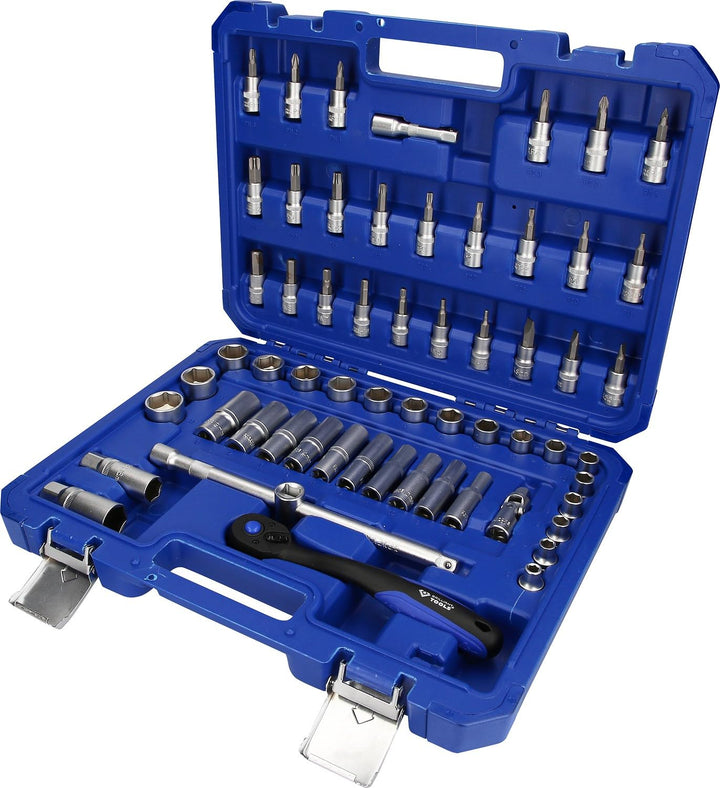 BRILLIANT TOOLS BT021061 3/8 Zoll Steckschlüssel-Satz, 61-tlg [Powered by KS TOOLS]