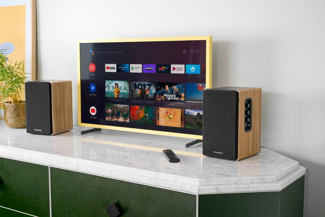Thomson Cosy Bibliotheks-Lautsprecher, 150 W, Stereo, Bluetooth 5.3, USB-Wiedergabe, Fernbedienung,
