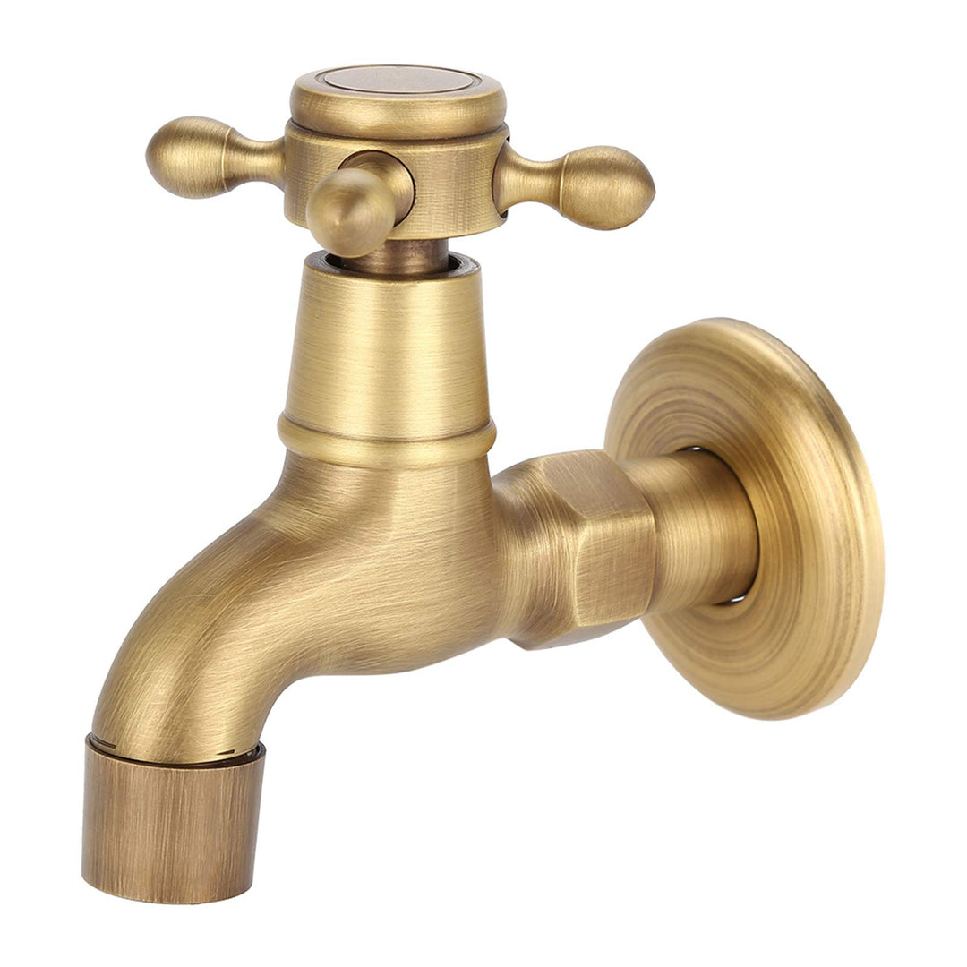 Wand-Wasserhahn Massiv Messing Kaltwasser
