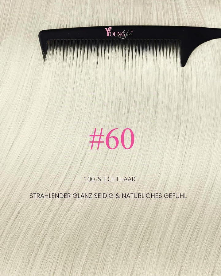 YoungSee Tape Extensions Echthaar Blond Invisible Tape Extensions Platinblond Echthaar Extensions Ta