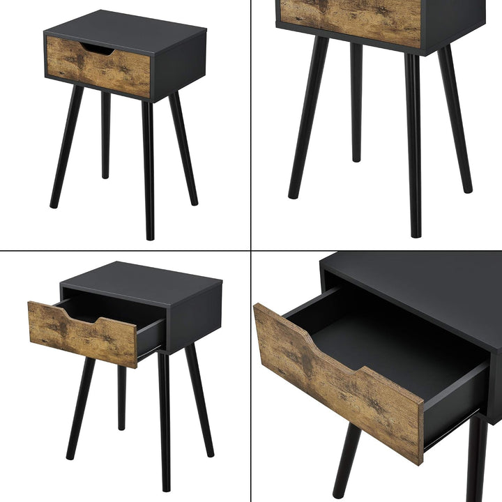 [en.casa] Beistelltisch Östersund Wohnzimmertisch 60 x 40 x 30 cm Nachttisch Flurtisch Telefontisch