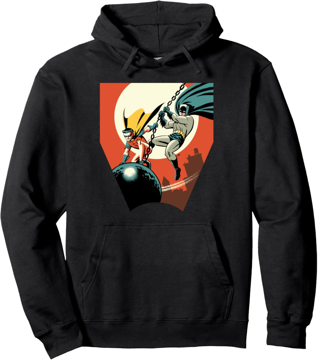 Batman and Robin Wrecking Ball Pullover Hoodie