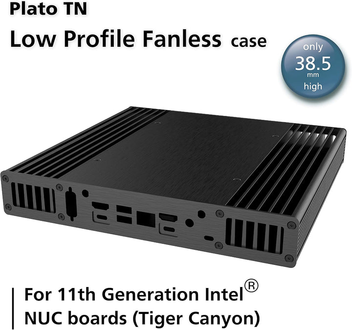 Akasa Plato TN, Low Profile PC Aluminium Gehäuse, Entwickelt für Intel® NUC der 11. Generation (Tige