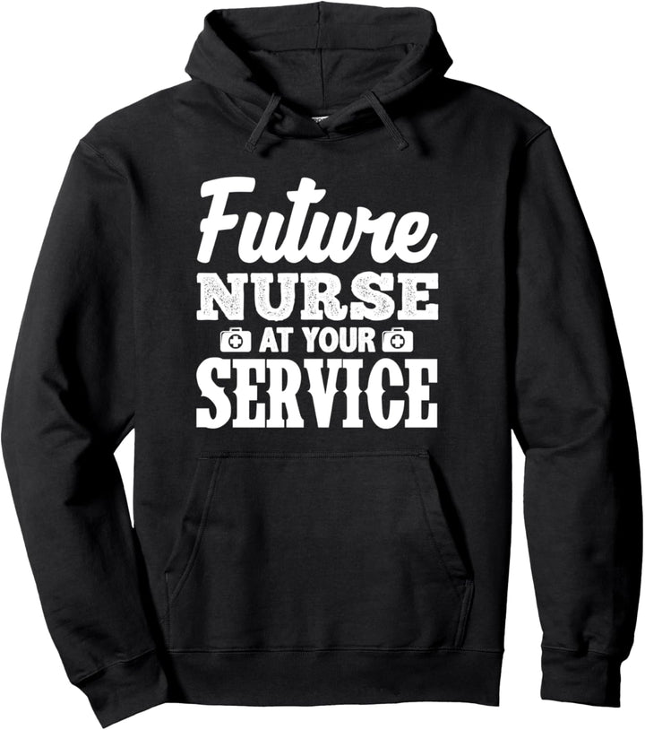 Krankenschwester Lustig - Zukünftige Krankenschwester zu Ihren Diensten Pullover Hoodie