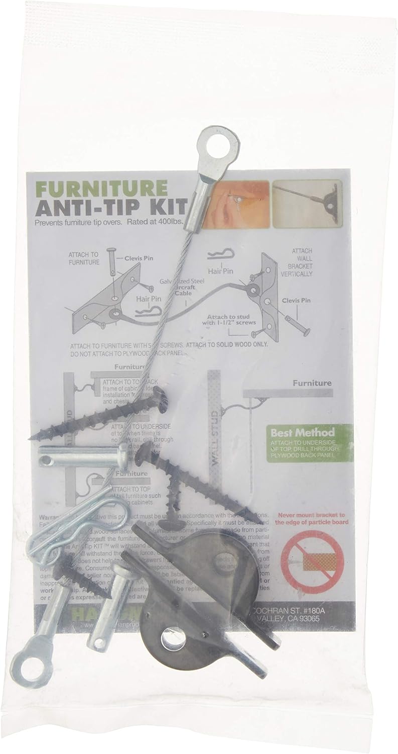 Hangman Products TK400-4 Anti-Kipp-Kit für Möbel 4 Pack, 4 Pack