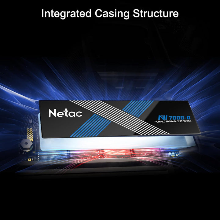Netac NV7000-Q 2TB PCIe 4.0 Nvme SSD 2TB Bis zu 7100mB/s Internes Solid State Laufwerk für Computer