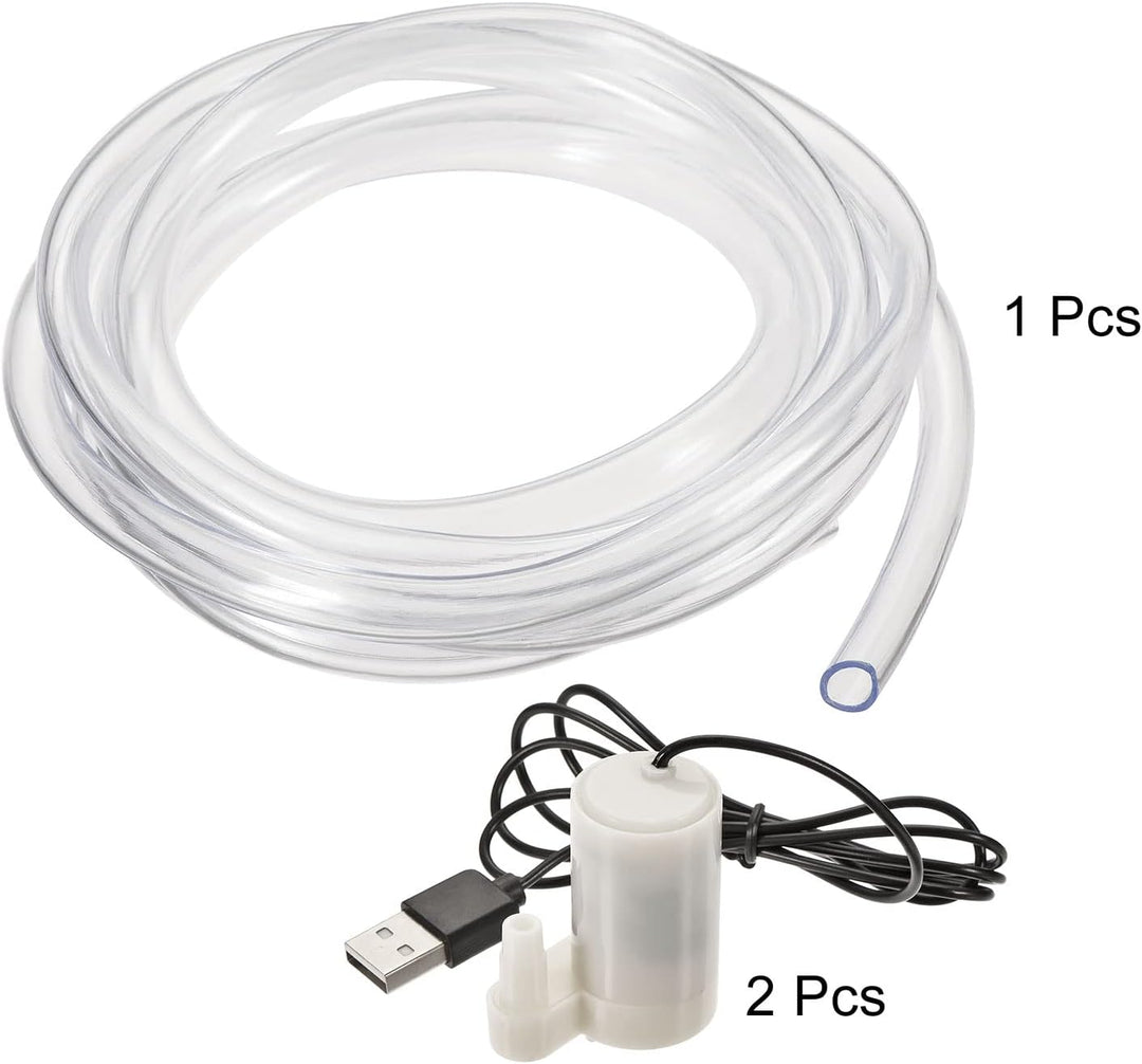 sourcing map Mini Wasserpumpe DC 5V Micro Tauchmotor Vertikal mit USB Steckverbinder Rohr