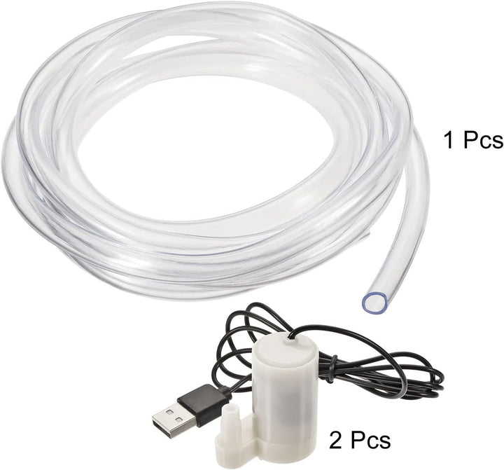 sourcing map Mini Wasserpumpe DC 5V Micro Tauchmotor Vertikal mit USB Steckverbinder Rohr