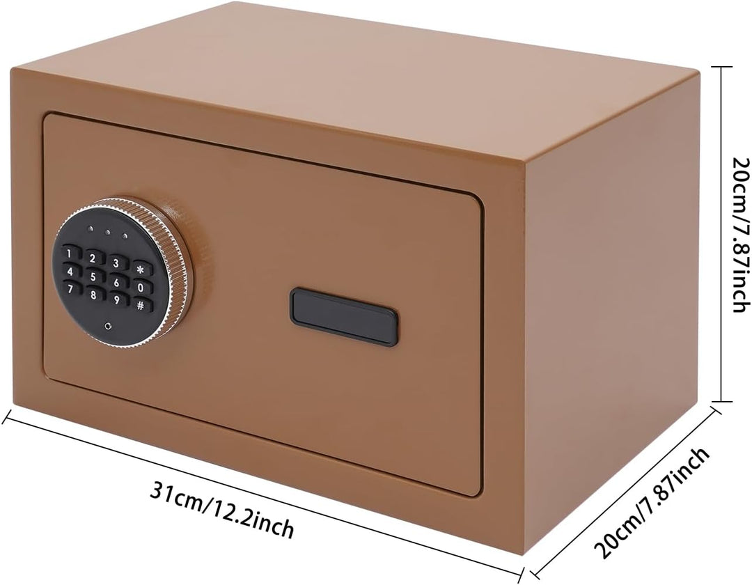 Mini Tresor Safe für Zuhause – Elektronischer Schmucktresor mit Digitalem Zahlenschloss, Alarmfunkti