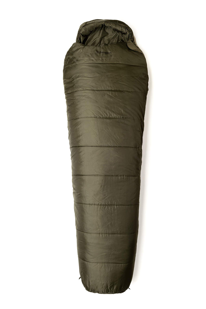 Snugpak | Der Schlafsack | Basecamp | Schlafsack | Mumienform (Stil 2023) Left Side Zip olivgrün, Le