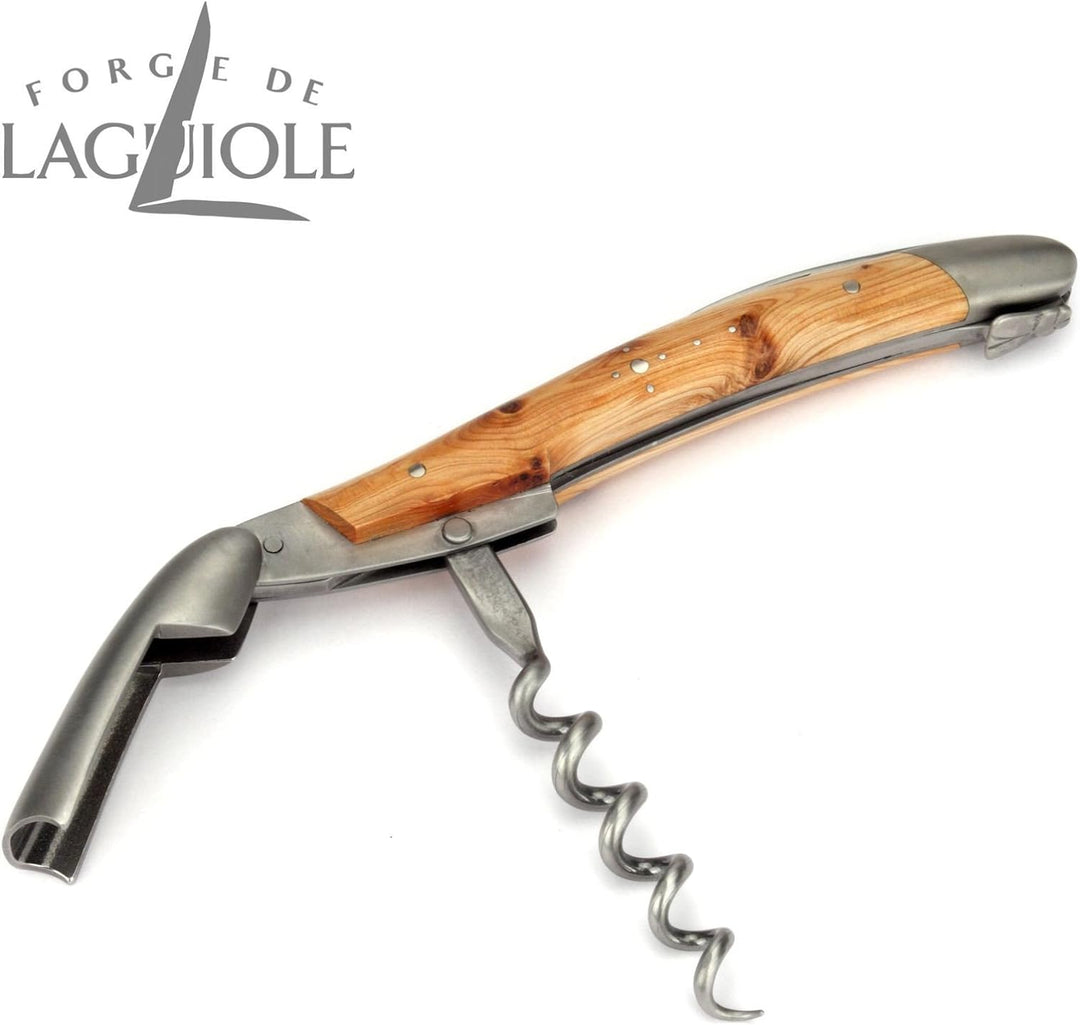 Forge de Laguiole Kellnermesser Sommelierbesteck - Griff Wacholder - Edelstahl matt