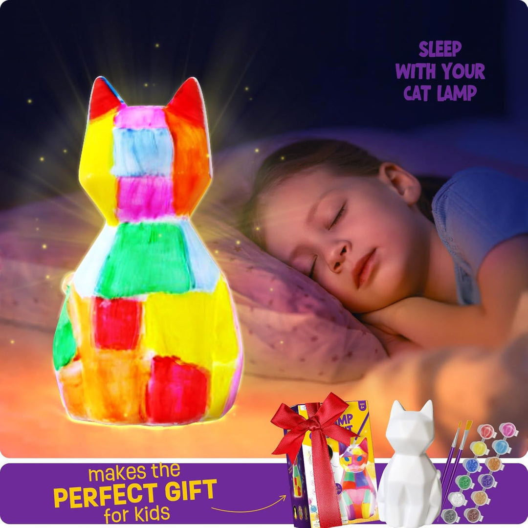 Katze Lampe Bastelset Kinder, Bastelset Mädchen 6 7 8 9 10 11 12 Jahre, Weihnachts Geburtstagsgesche