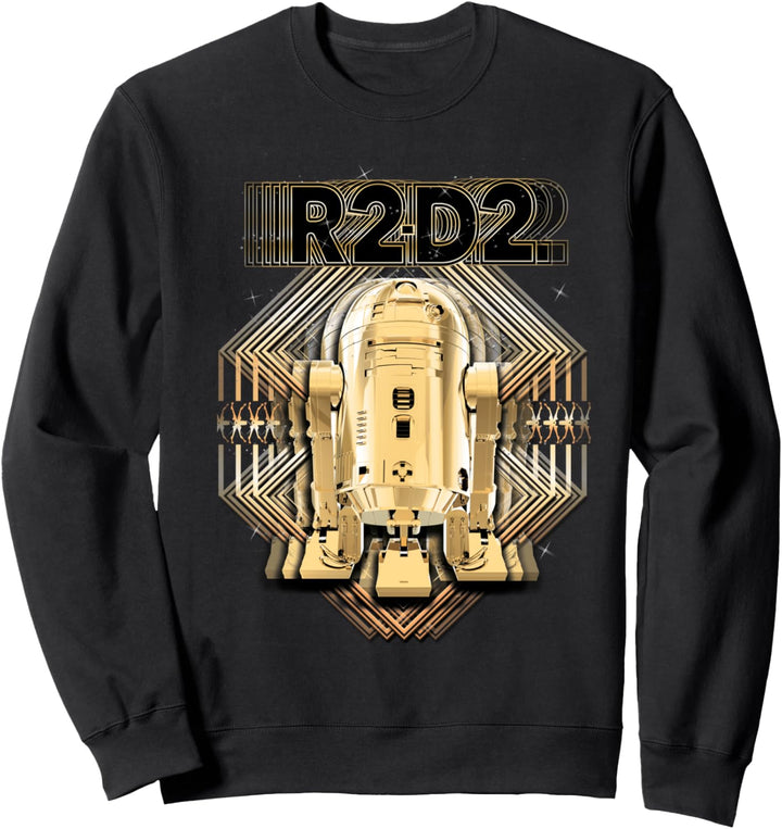 Star Wars The Last Jedi Golden R2-D2 Shaking Text Sweatshirt